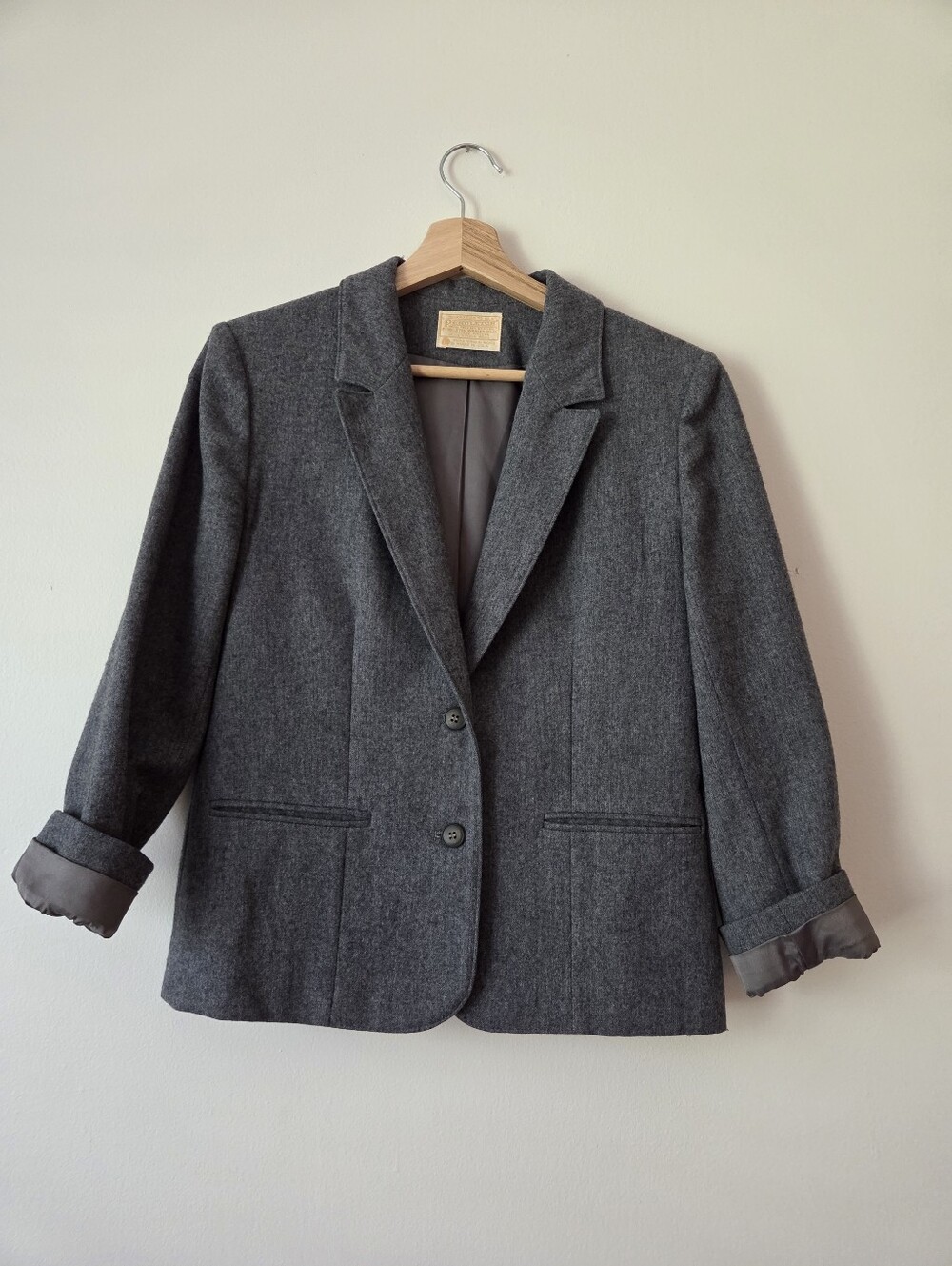 Pendleton Vintage Grey Wool Blazer